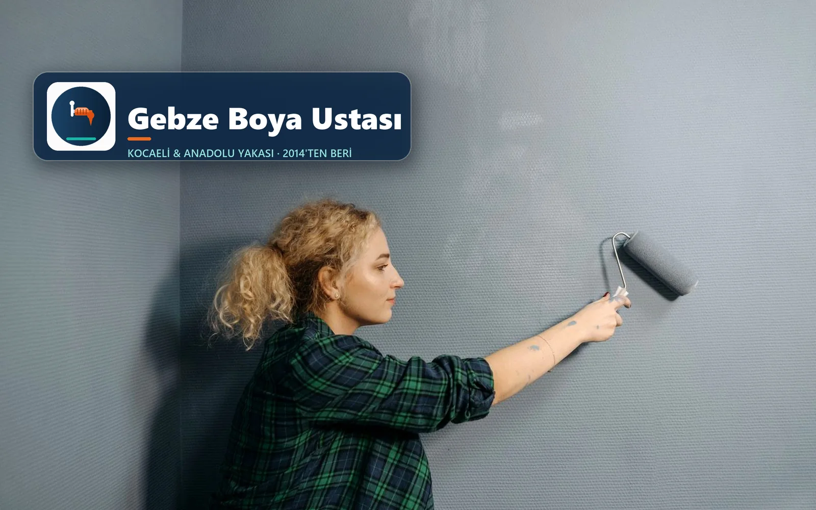 Boya rulosu ile duvar boyama uygulaması — Gebze Boya Ustası